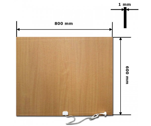 SÁLAVÝ INFRAČERVENÝ TOPNÝ PANEL Rozměr:800x600x1mm Příkon: 500W DEH-5