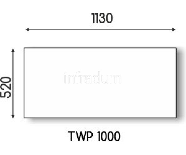 HYBRIDNÍ KOVOVÝ INFRAZÁŘIČ TWP 1000W PREMIUM BÍLÝ 