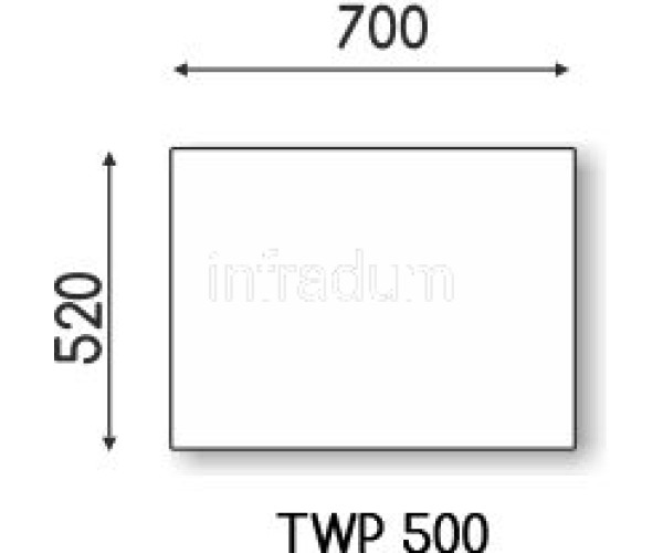 HYBRIDNÍ KOVOVÝ INFRAZÁŘIČ TWP 500W STANDART BÍLÝ 