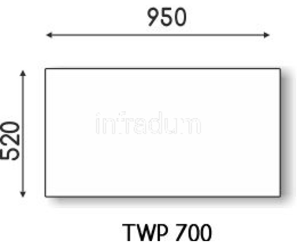 HYBRIDNÍ KOVOVÝ INFRAZÁŘIČ TWP 700W STANDART BÍLÝ 